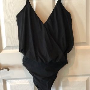 Black Designer full piece Swim Suit Size 10
